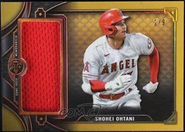 Shohei Ohtani [Gold] #SJR1-SO1 Baseball Cards 2022 Topps Triple Threads Single Jumbo Relics