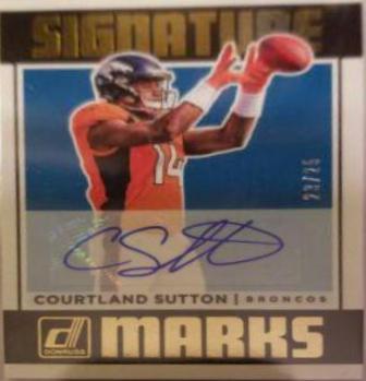 Courtland Sutton Football Cards 2018 Donruss Signature Marks