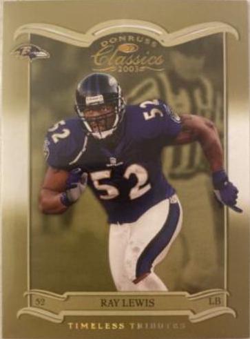 Ray Lewis [Timeless Tributes] #7 Football Cards 2003 Panini Donruss Classics