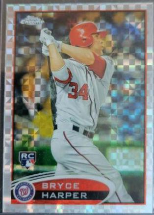 Bryce Harper [Hitting Xfractor] #196 Baseball Cards 2012 Topps Chrome