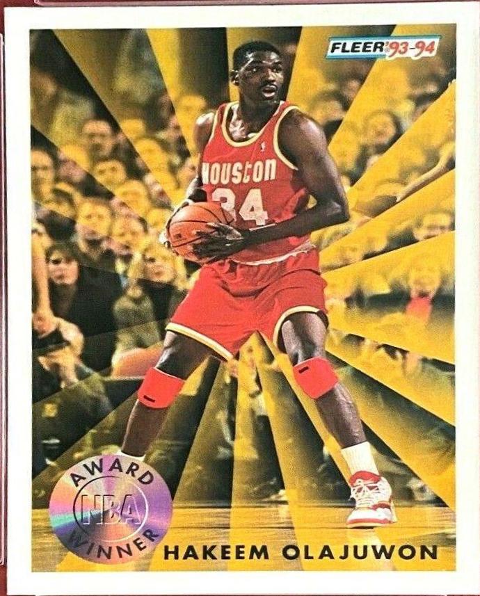 Hakeem Olajuwon #230 Basketball Cards 1993 Fleer