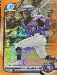 Adael Amador [Orange Shimmer Refractor] #BCP-109 Baseball Cards 2022 Bowman Chrome Prospects Prices