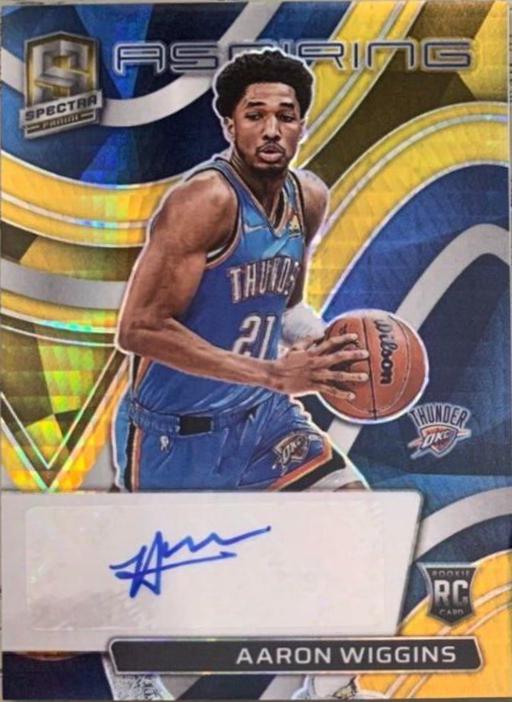 Aaron Wiggins [Asia Gold] #AA-AWG Basketball Cards 2021 Panini Spectra Aspiring Autographs