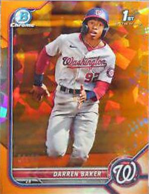 Justice Thompson [Orange] #BCP-59 Baseball Cards 2022 Bowman Chrome Prospects Sapphire