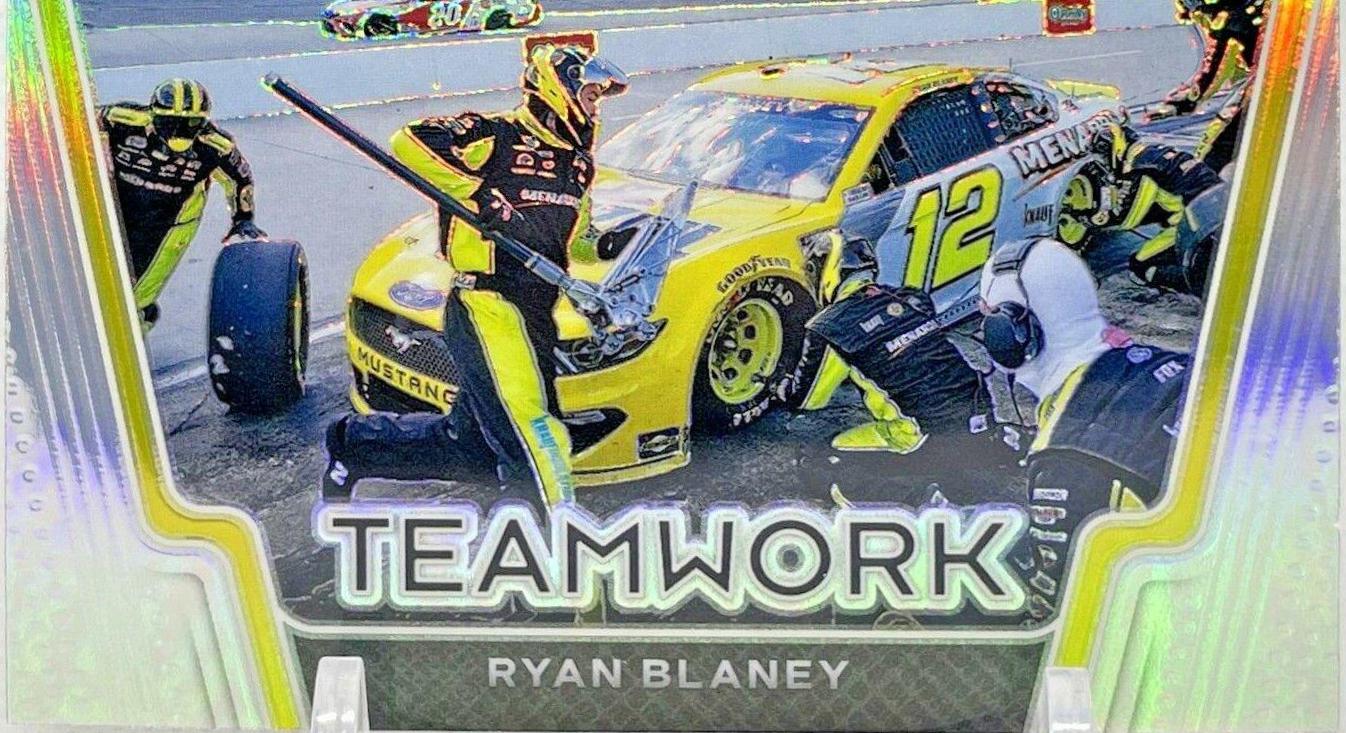 Ryan Blaney [Prizm] #T7 Racing Cards 2021 Panini Prizm Teamwork