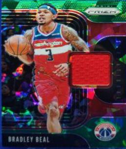 Bradley Beal [Green Ice] #BBL Basketball Cards 2019 Panini Prizm Sensational Swatches