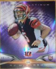 AJ McCarron [Purple Refractor] #124 Football Cards 2014 Topps Platinum