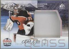 Carter Hart [Sunset] #LT-CH Hockey Cards 2021 SP Game Used NHL Lake Tahoe Games Rink Glass Relics Prices