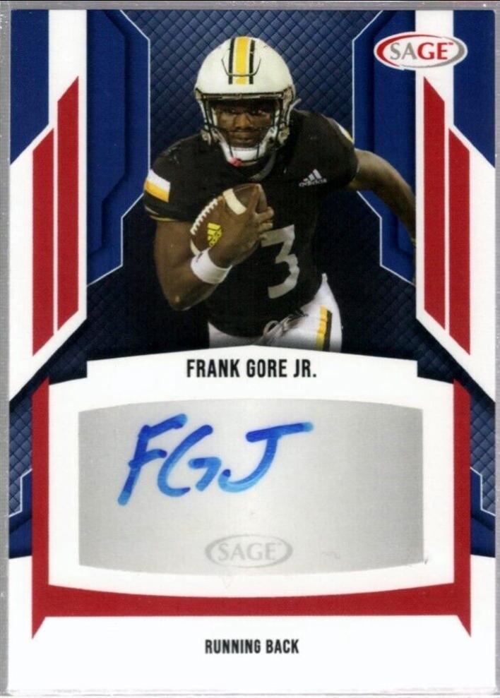 Frank Gore Jr. [Red] AFGJ Prices 2024 Sage Autographs Football Cards