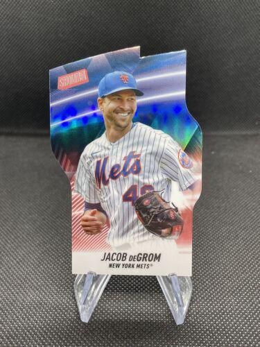 Jacob deGrom [Red] #T-7 Baseball Cards 2022 Stadium Club Triumvirates