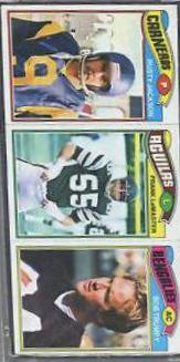 Jackson, Lemaster, Trumpy [3 Panel] Football Cards 1977 Topps Mexican