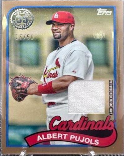 Albert Pujols [Gold] #89BR-APU Baseball Cards 2024 Topps 1989 Relic