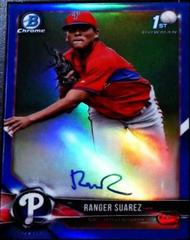 Ranger Suarez [Blue Refractor] #CPA-RS Baseball Cards 2018 Bowman Chrome Prospects Autographs Prices