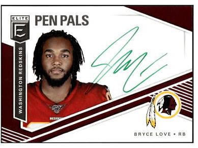 Bryce Love [Green Ink] #PP-BL Football Cards 2019 Donruss Elite Pen Pals Autographs