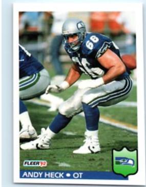 Andy Heck #391 Football Cards 1992 Fleer