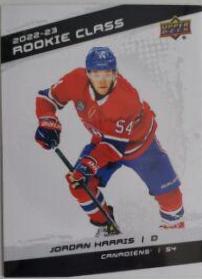 Jordan Harris #RC-25 Hockey Cards 2022 Upper Deck Rookie Class