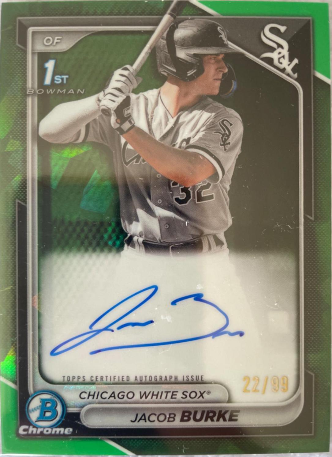 Jacob Burke [Green Sapphire] BSPAJBU Prices 2024 Bowman Sapphire