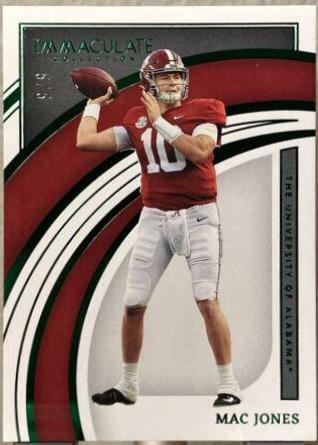 Mac Jones [Emerald] #5 Football Cards 2022 Panini Immaculate Collegiate