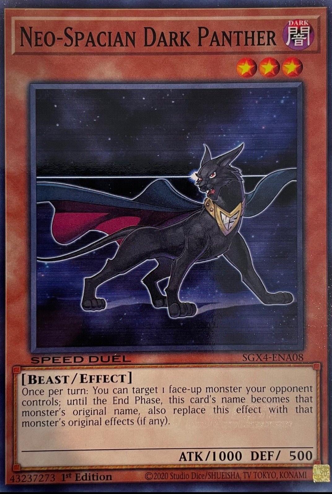 Neo-Spacian Dark Panther SGX4-ENA08 YuGiOh Speed Duel GX: Midterm Destruction