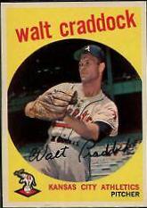 Walt Craddock [White Back] #281 Baseball Cards 1959 Topps