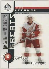 Steve Yzerman #97 Hockey Cards 2001 SP Authentic Prices