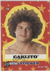 Carlito #5 Wrestling Cards 2005 Topps Heritage WWE Stickers Prices