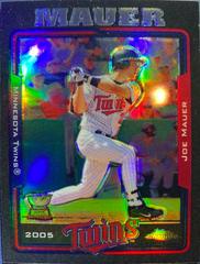 Joe Mauer [Black Refractor] #368 Baseball Cards 2005 Topps Chrome Prices