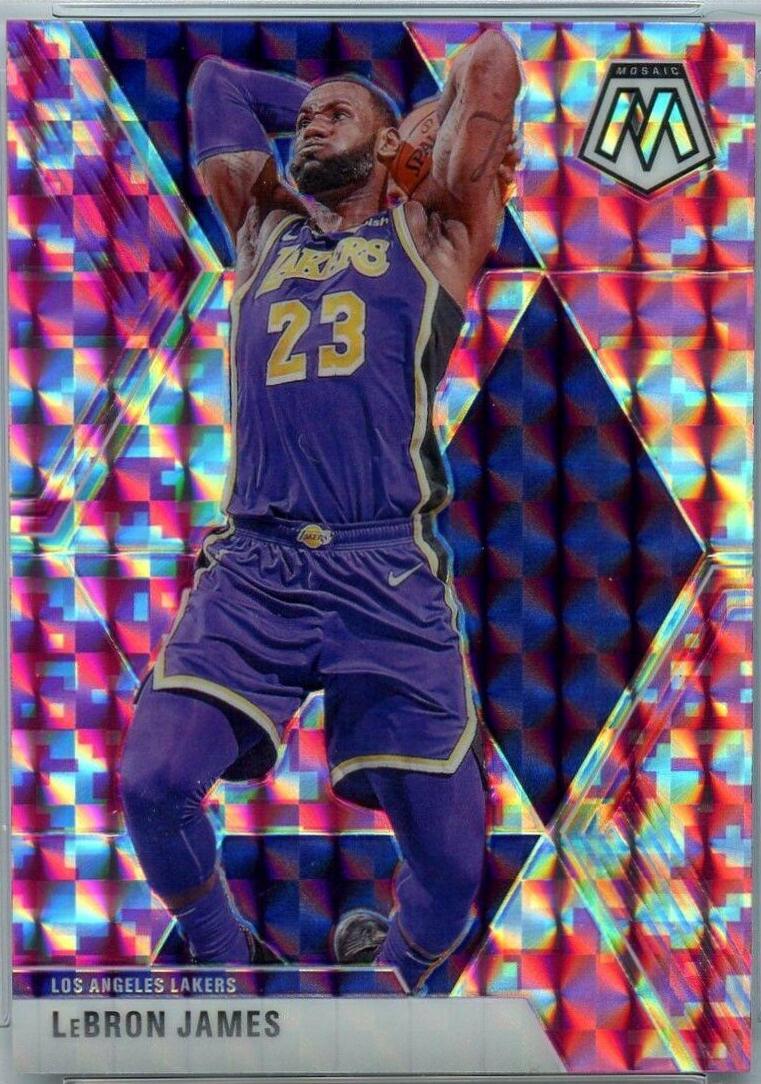 Card 2019 Panini Mosaic LEBRON JAMES Pink Camo MVPs Card hot #298 & 2019 Prizm #129