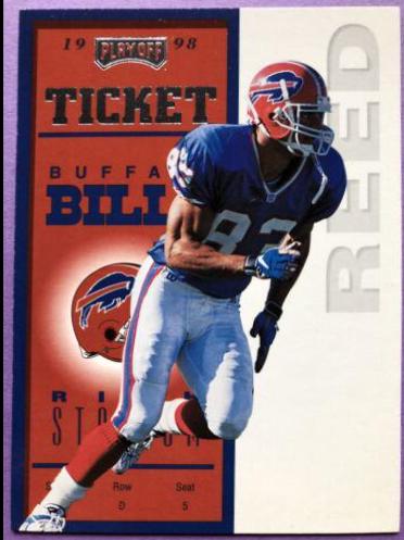 Andre Reed #8 Football Cards 1998 Playoff Contenders Ticket