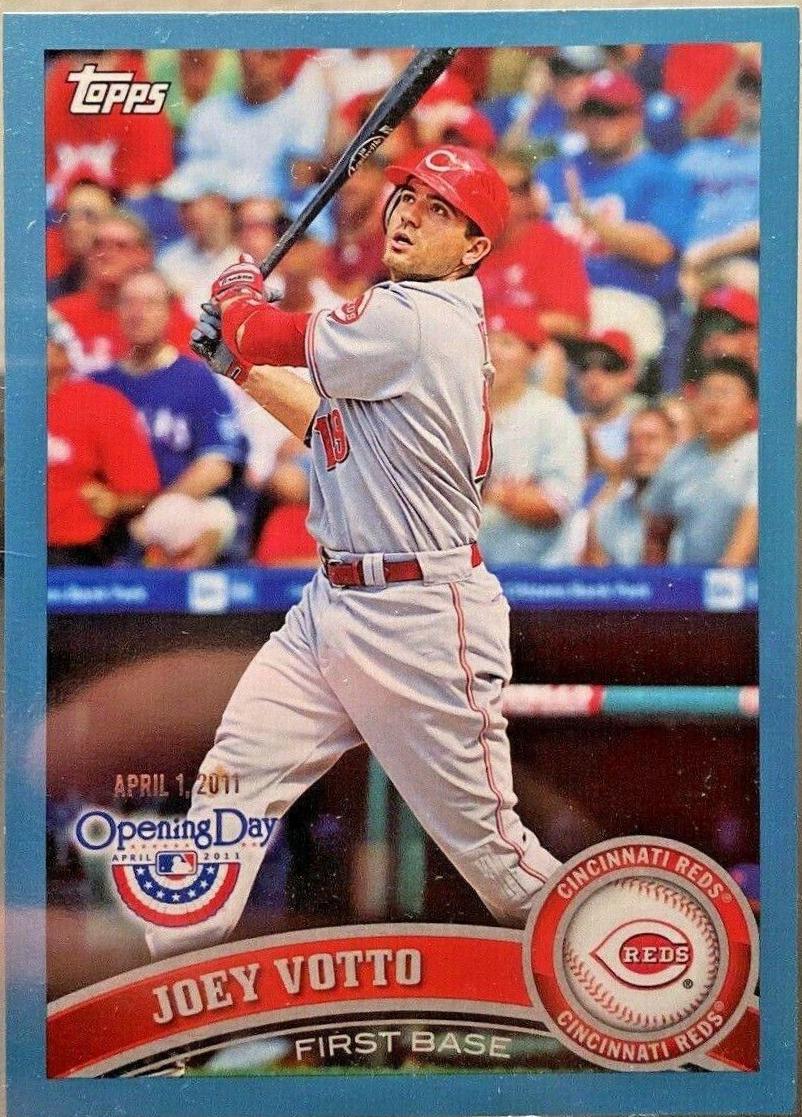 Joey Votto [Blue] #10 Baseball Cards 2011 Topps Opening Day