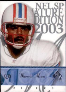 Warren Moon #6 Football Cards 2003 SP Signature