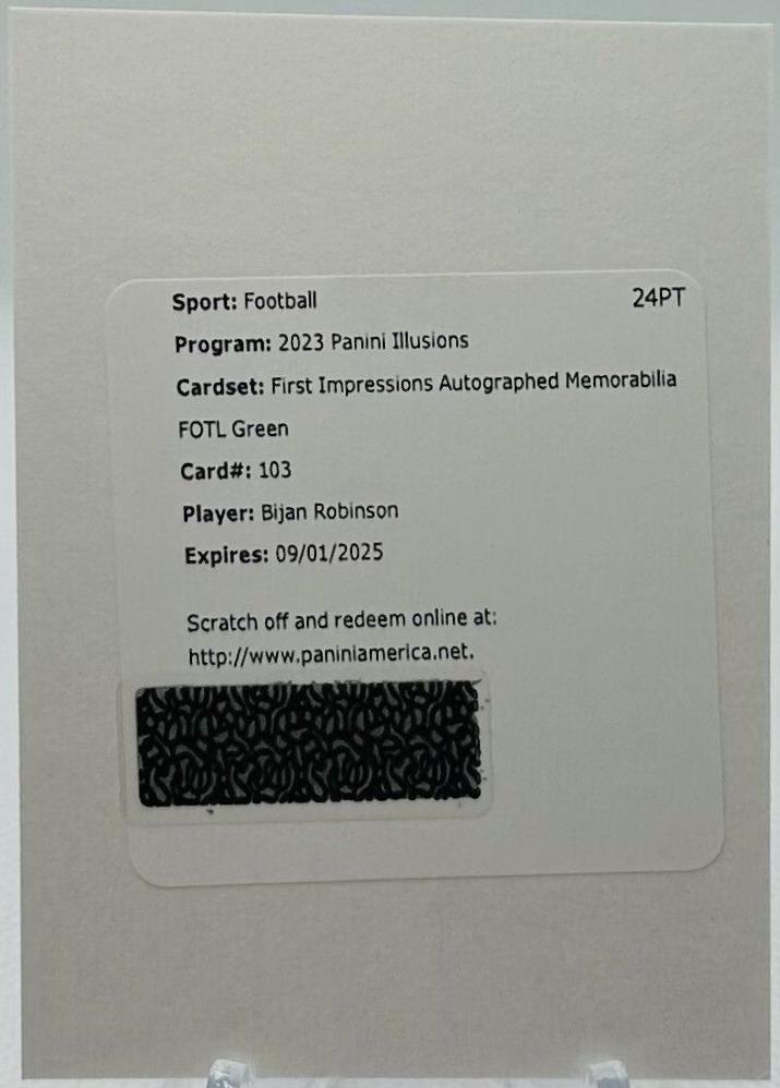 Bijan Robinson [Green FOTL First Impressions Autograph] #103 Prices ...