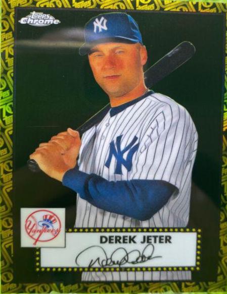 Derek Jeter [Black Gold] #491 Baseball Cards 2021 Topps Chrome Platinum Anniversary