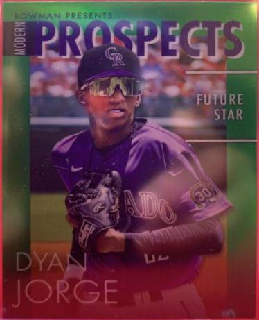 Dyan Jorge [Green] #MP-10 Baseball Cards 2023 Bowman Modern Prospects