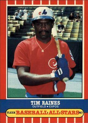 Tim Raines #34 Baseball Cards 1987 Fleer Baseball All Stars