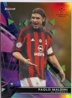 Paolo Maldini [Gold] #106 Soccer Cards 2021 Topps Finest UEFA Champions League