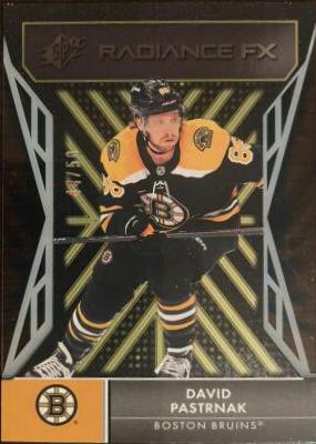 David Pastrnak [Gold] #RFX-13 Hockey Cards 2021 SPx Radiance FX