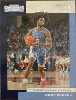 Coby White #8 Basketball Cards 2019 Panini Contenders Draft Picks Game Day Ticket