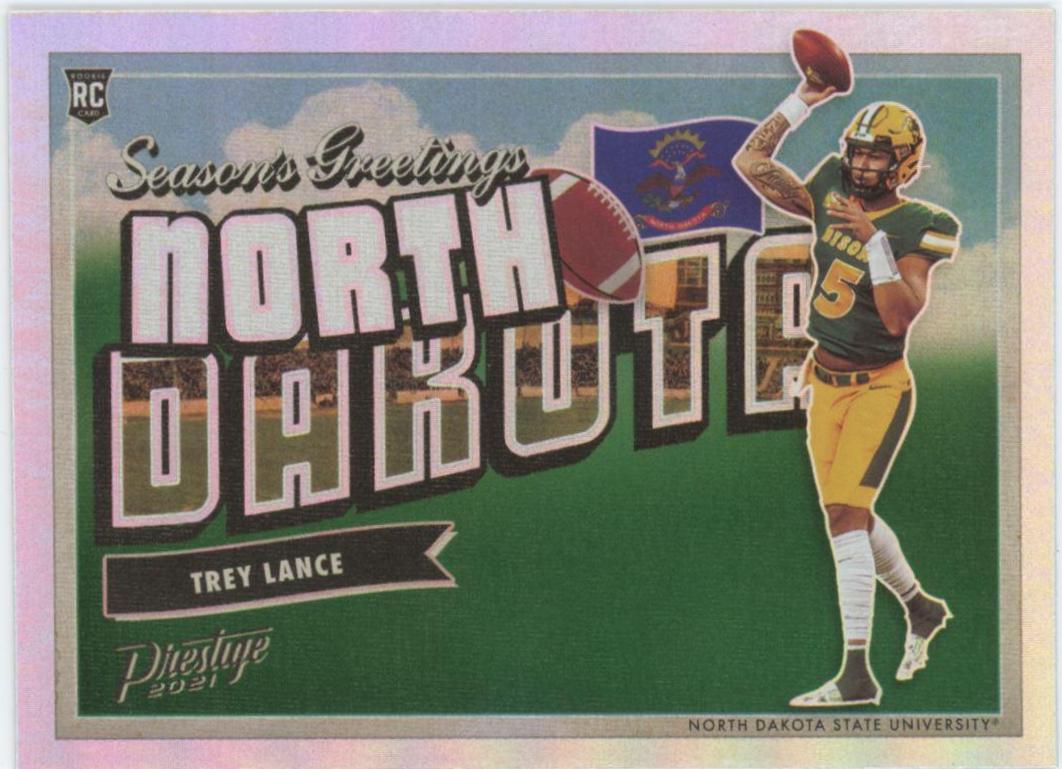 Trey Lance #SG-3 Football Cards 2021 Panini Prestige Seasons Greetings