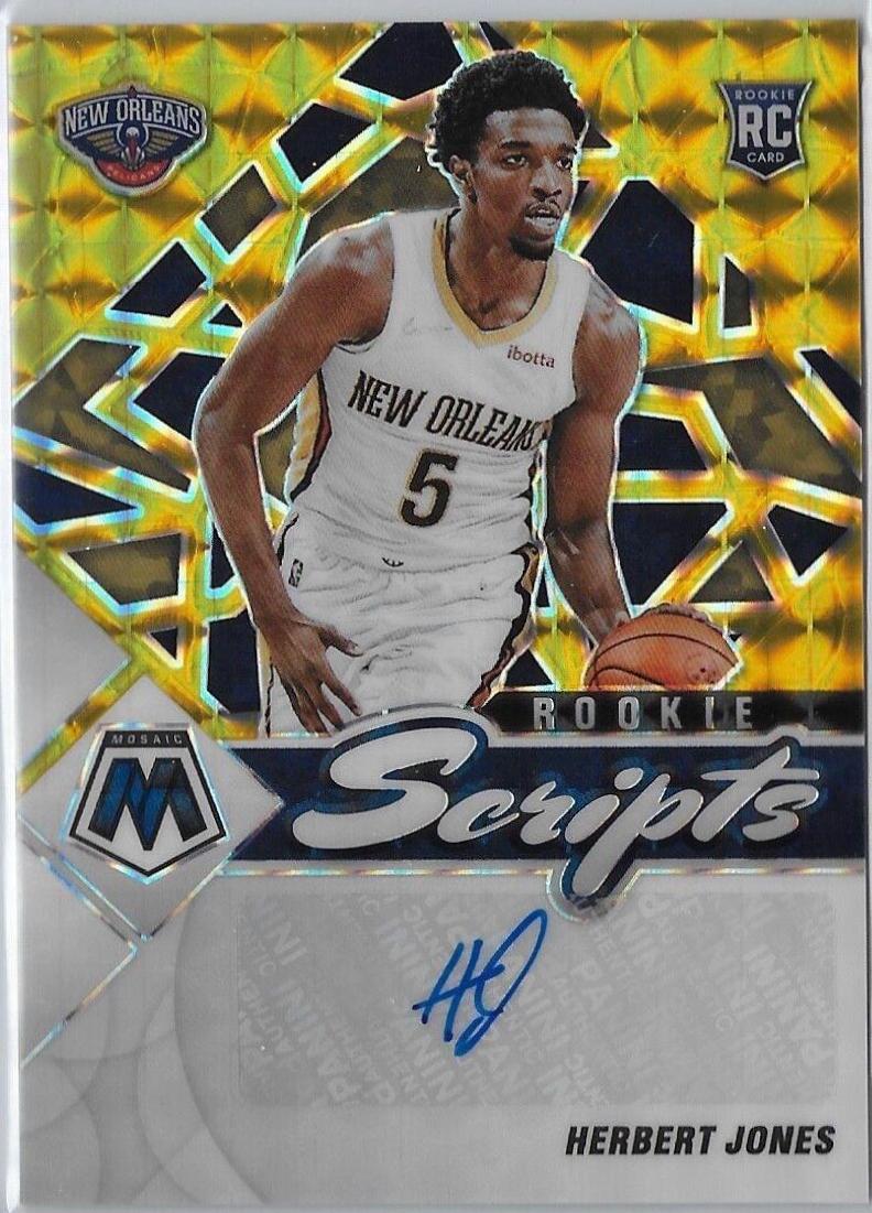 Herbert Jones #RS-HJO Basketball Cards 2021 Panini Mosaic Rookie Scripts Autographs