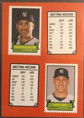 Aaron Judge, Giancarlo Stanton #43 Baseball Cards 2018 Topps Throwback Thursday Prices