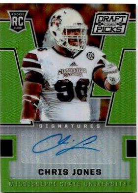 Chris Jones [Autograph Green Prizm] #237 Football Cards 2016 Panini Prizm Draft Picks