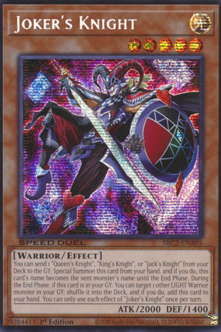 Joker's Knight [Prismatic Secret Rare] SBC2-ENA05 YuGiOh Speed Duel: Battle City Finals