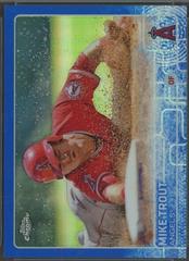 Mike Trout [Sliding Blue Refractor] #51 Baseball Cards 2015 Topps Chrome Prices