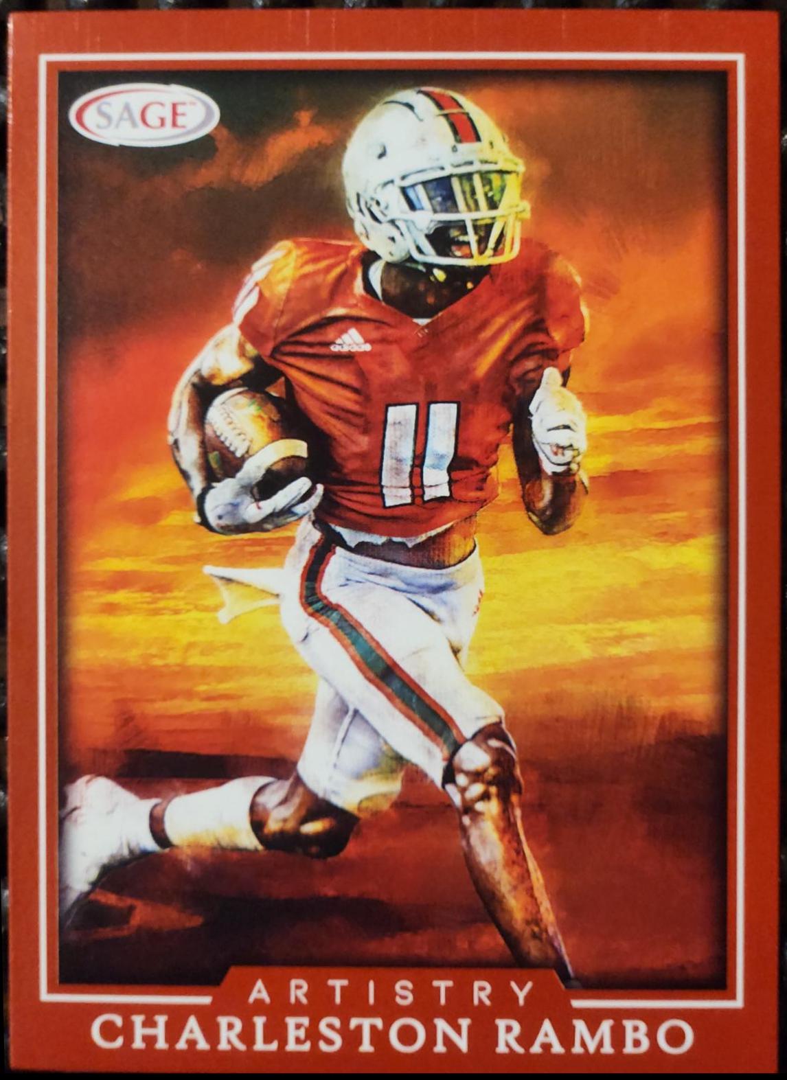Charleston Rambo #ART-CR Prices | 2022 Sage Hit Artistry | Football Cards