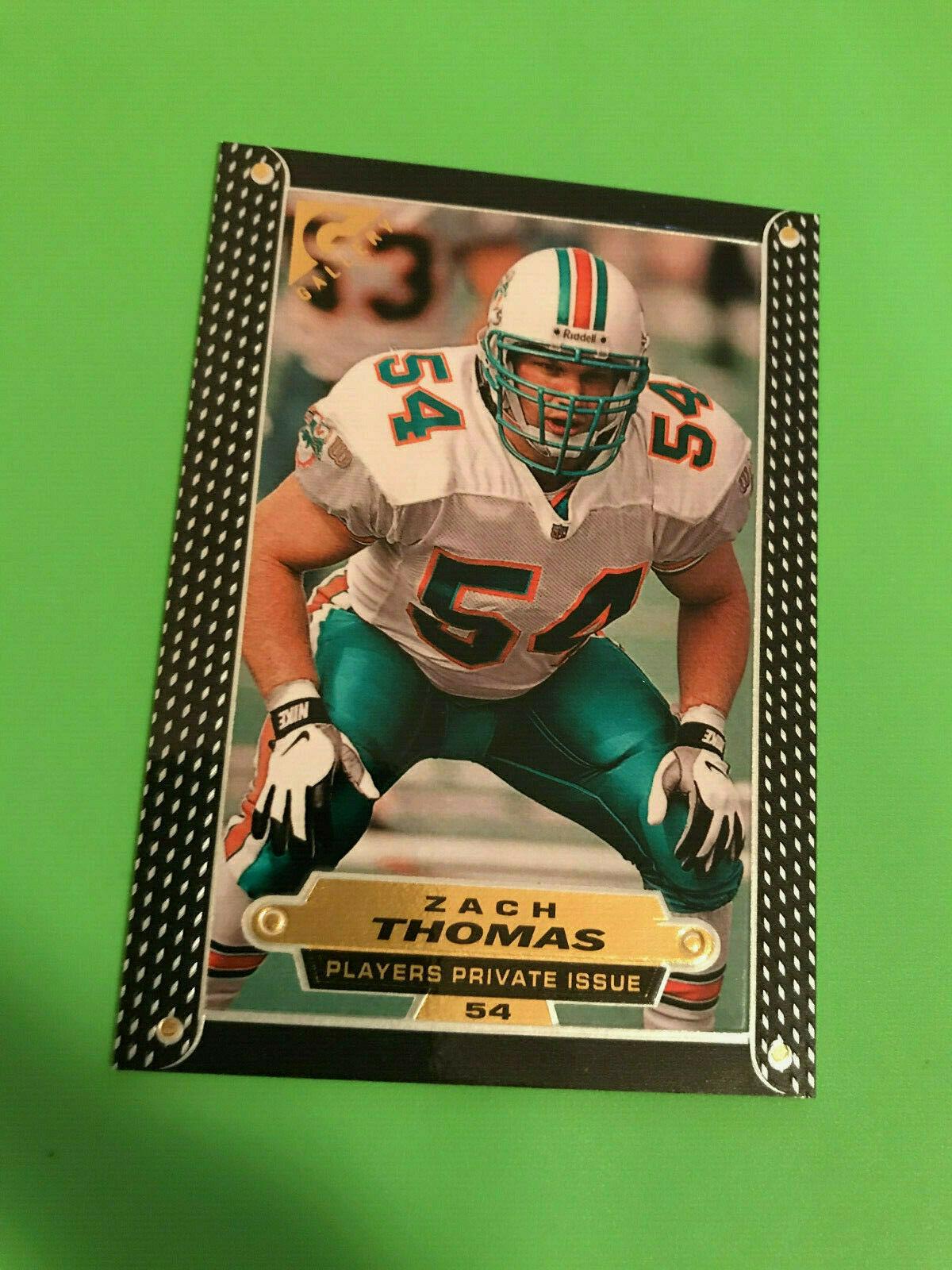 Zach Thomas [Player's Private Issue] #54 Football Cards 1997 Topps Gallery