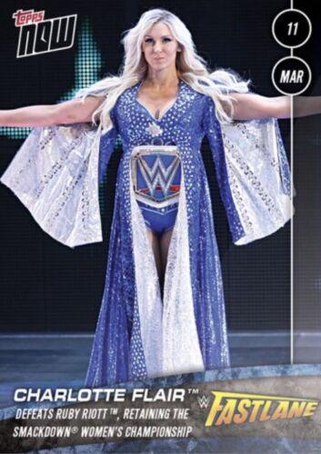 Charlotte Flair #13 Wrestling Cards 2018 Topps Now WWE