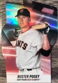 Buster Posey [Red] #T-6 Baseball Cards 2022 Stadium Club Triumvirates