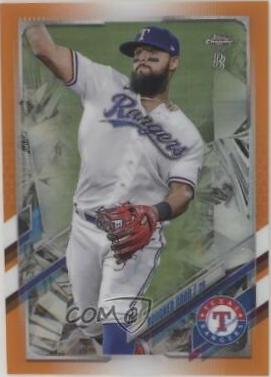 Rougned Odor [Orange Refractor] #3 Baseball Cards 2021 Topps Chrome Ben Baller