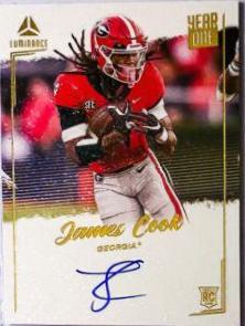 James Cook #YSR-JCO Football Cards 2022 Panini Luminance Year One Signatures RPS